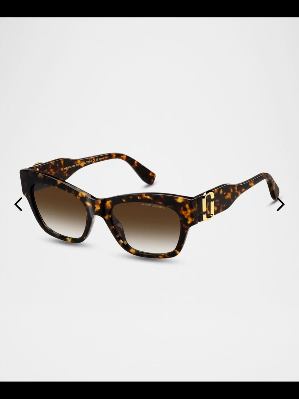 Marc Jacobs Women’s Tortoiseshell Square Sunglasses - Brown Gradient